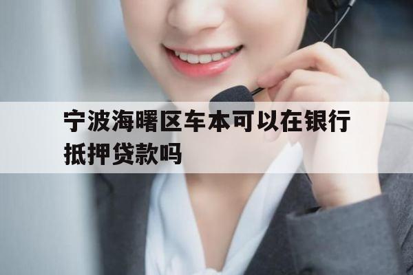 宁波海曙区车本可以在银行抵押贷款吗
